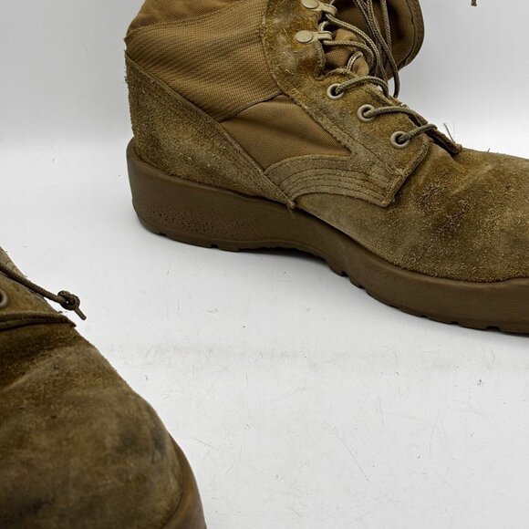 McRae Military Combat Boots Tan Suede Hot Weather Mens Army Size 12R Made In USA - Picture 5 of 12